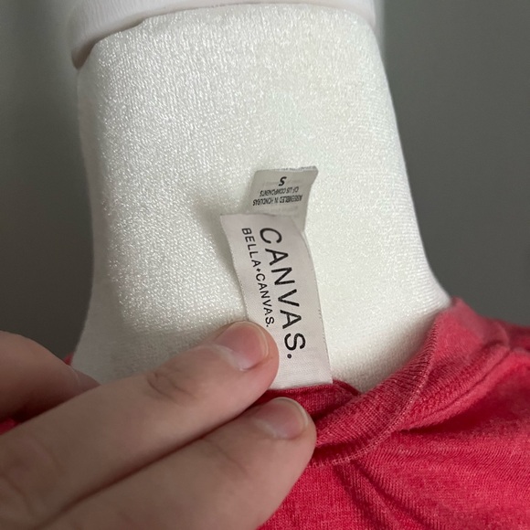 Bella Canvas Red Tee “Love is a Verb” - Picture 4 of 4